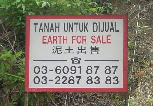 Earth for sale