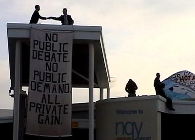 Rising Tide occupy Newquay airport